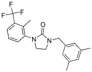 1-(3,5-DIMETHYLBENZYL)-3-[2-METHYL-3-(TRIFLUOROMETHYL)PHENYL]IMIDAZOLIDIN-2-ONE Struktur