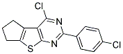 4-CHLORO-2-(4-CHLOROPHENYL)-6,7-DIHYDRO-5H-CYCLOPENTA[4,5]THIENO[2,3-D]PYRIMIDINE Struktur