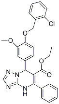 ETHYL 7-(4-(2-CHLOROBENZYLOXY)-3-METHOXYPHENYL)-5-PHENYL-4,7-DIHYDRO-[1,2,4]TRIAZOLO[1,5-A]PYRIMIDINE-6-CARBOXYLATE Struktur