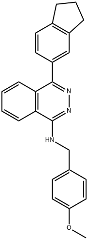 4-(2,3-DIHYDRO-1H-INDEN-5-YL)-N-(4-METHOXYBENZYL)-1-PHTHALAZINAMINE Struktur