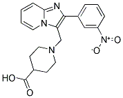 1-[2-(3-NITRO-PHENYL)-IMIDAZO[1,2-A]PYRIDIN-3-YLMETHYL]-PIPERIDINE-4-CARBOXYLIC ACID Struktur