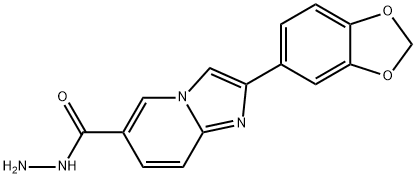 2-(1,3-BENZODIOXOL-5-YL)IMIDAZO[1,2-A]PYRIDINE-6-CARBOHYDRAZIDE Structure