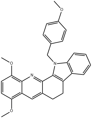 4-[(8,11-DIMETHOXY-5,6-DIHYDRO-13H-INDOLO[3,2-C]ACRIDIN-13-YL)METHYL]PHENYL METHYL ETHER Struktur