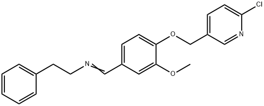 N-((4-[(6-CHLORO-3-PYRIDINYL)METHOXY]-3-METHOXYPHENYL)METHYLENE)-2-PHENYL-1-ETHANAMINE Struktur