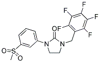 1-[3-(METHYLSULFONYL)PHENYL]-3-(PENTAFLUOROBENZYL)IMIDAZOLIDIN-2-ONE Struktur