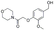 2-(4-HYDROXYMETHYL-2-METHOXY-PHENOXY)-1-MORPHOLIN-4-YL-ETHANONE Struktur