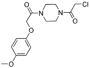 1-(CHLOROACETYL)-4-[(4-METHOXYPHENOXY)ACETYL]PIPERAZINE Struktur