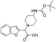 BENZOFURAN-2-YL-(4-BOC-AMINO-PIPERIDIN-1-YL)-ACETIC ACID Struktur