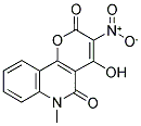 4-HYDROXY-6-METHYL-3-NITRO-2H-PYRANO[3,2-C]QUINOLINE-2,5(6H)-DIONE Struktur