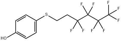 4-(1H,1H,2H,2H-PERFLUOROHEXYL-1-THIO)-PHENOL Struktur