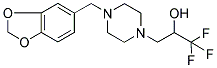 3-[4-(1,3-BENZODIOXOL-5-YLMETHYL)PIPERAZINO]-1,1,1-TRIFLUORO-2-PROPANOL Struktur