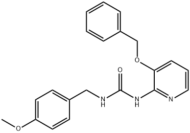 1-(4-METHOXYBENZYL)-3-(3-(PHENYLMETHOXY)(2-PYRIDYL))UREA Struktur