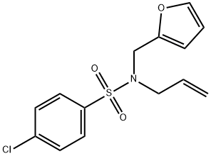 N-ALLYL-4-CHLORO-N-(2-FURYLMETHYL)BENZENESULFONAMIDE Struktur