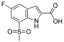 5-FLUORO-7-(METHYLSULFONYL)-1H-INDOLE-2-CARBOXYLIC ACID Struktur