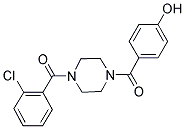 4-([4-(2-CHLOROBENZOYL)PIPERAZIN-1-YL]CARBONYL)PHENOL Struktur