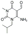 6-AMINO-1-ISOBUTYL-3-METHYL-2,4-DIOXO-1,2,3,4-TETRAHYDROPYRIMIDINE-5-CARBALDEHYDE Struktur