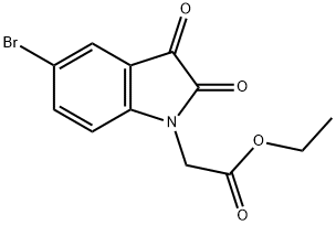 2-(5-溴-2,3-二氧代-吲哚-1-基)乙酸乙酯, 754235-62-6, 結(jié)構(gòu)式