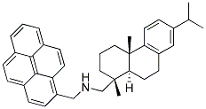 [(1R,4AS,10AR)-7-ISOPROPYL-1,4A-DIMETHYL-1,2,3,4,4A,9,10,10A-OCTAHYDRO-1-PHENANTHRENYL]-N-(1-PYRENYLMETHYL)METHANAMINE Struktur