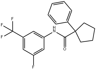 N-(5-FLUORO-3-(TRIFLUOROMETHYL)PHENYL)(PHENYLCYCLOPENTYL)FORMAMIDE Struktur