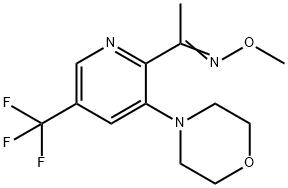 1-[3-MORPHOLINO-5-(TRIFLUOROMETHYL)-2-PYRIDINYL]-1-ETHANONE O-METHYLOXIME Struktur