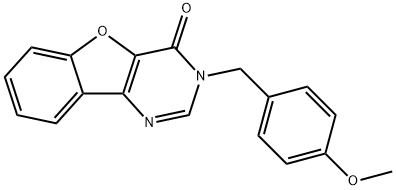 3-(4-METHOXYBENZYL)[1]BENZOFURO[3,2-D]PYRIMIDIN-4(3H)-ONE Struktur