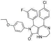 (Z)-5-(4-CHLOROPHENYL)-7-(4-ETHOXYPHENYL)-6-(3-FLUOROPHENYL)-2,3,6,7-TETRAHYDROPYRROLO[3,4-E][1,4]DIAZEPIN-8(1H)-ONE Struktur