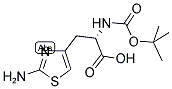 (S)-N-ALPHA-T-BUTYLOXYCARBONYL-(2-AMINO-THIAZOL-4-YL)-ALANINE Struktur