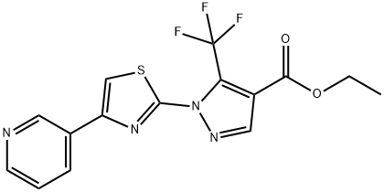 ETHYL 1-[4-(3-PYRIDINYL)-1,3-THIAZOL-2-YL]-5-(TRIFLUOROMETHYL)-1H-PYRAZOLE-4-CARBOXYLATE Struktur