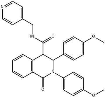 (2,3-BIS(4-METHOXYPHENYL)-1-OXO(4-2,3,4-TRIHYDROISOQUINOLYL))-N-(4-PYRIDYLMETHYL)FORMAMIDE Struktur