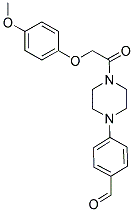 4-(4-[(4-METHOXYPHENOXY)ACETYL]PIPERAZIN-1-YL)BENZALDEHYDE Struktur