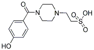 2-[4-(4-HYDROXYBENZOYL)PIPERAZIN-1-YL]ETHANESULFONIC ACID Struktur