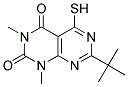 7-TERT-BUTYL-5-MERCAPTO-1,3-DIMETHYL-1H-PYRIMIDO[4,5-D]PYRIMIDINE-2,4-DIONE Struktur