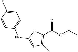 ETHYL 2-(4-FLUORO-PHENYLAMINO)-4-METHYL-THIAZOLE-5-CARBOXYLATE Struktur