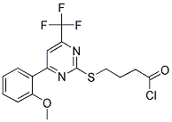 4-[4-(2-METHOXY-PHENYL)-6-TRIFLUOROMETHYL-PYRIMIDIN-2-YLSULFANYL]-BUTYRYL CHLORIDE Struktur