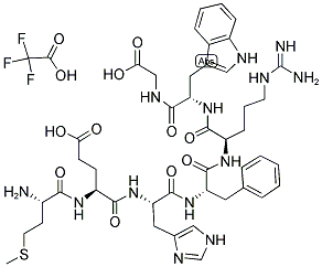 H-MET-GLU-HIS-PHE-D-ARG-TRP-GLY-OH TFA Struktur