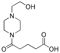 5-[4-(2-HYDROXY-ETHYL)-PIPERAZIN-1-YL]-5-OXO-PENTANOIC ACID Struktur