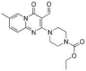 4-(3-FORMYL-7-METHYL-4-OXO-4H-PYRIDO[1,2-A]PYRIMIDIN-2-YL)-PIPERAZINE-1-CARBOXYLIC ACID ETHYL ESTER Struktur