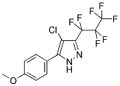 4-CHLORO-5-(4-METHOXYPHENYL)-3-PERFLUOPROPYLPYRAZOLE Struktur