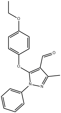 5-(4-ETHOXY-PHENOXY)-3-METHYL-1-PHENYL-1H-PYRAZOLE-4-CARBALDEHYDE Struktur