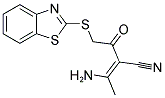 3-AMINO-2-[2-(BENZOTHIAZOL-2-YLSULFANYL)-ACETYL]-BUT-2-ENENITRILE Struktur