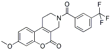 8-METHOXY-3-[3-(TRIFLUOROMETHYL)BENZOYL]-1,2,3,4-TETRAHYDRO-5H-CHROMENO[3,4-C]PYRIDIN-5-ONE Struktur