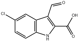 5-CHLORO-3-FORMYL-1H-INDOLE-2-CARBOXYLIC ACID Struktur