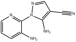 5-AMINO-1-(3-AMINO-2-PYRIDINYL)-1H-PYRAZOLE-4-CARBONITRILE Struktur