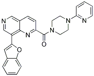 (8-BENZOFURAN-2-YL-[1,6]NAPHTHYRIDIN-2-YL)-(4-PYRIDIN-2-YL-PIPERAZIN-1-YL)-METHANONE Struktur