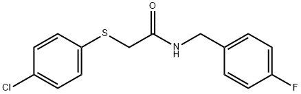 2-[(4-CHLOROPHENYL)SULFANYL]-N-(4-FLUOROBENZYL)ACETAMIDE Struktur