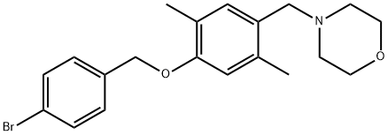 4-(4-[(4-BROMOBENZYL)OXY]-2,5-DIMETHYLBENZYL)MORPHOLINE Struktur