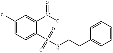 ((4-CHLORO-2-NITROPHENYL)SULFONYL)(2-PHENYLETHYL)AMINE Struktur