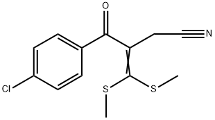 3-(4-CHLOROBENZOYL)-4,4-BIS(METHYLSULFANYL)-3-BUTENENITRILE Struktur