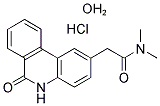 N-(6-OXO-5,6-DIHYDRO-PHENANTHRIDIN-2-YL)-N,N DIMETHYLACETAMIDE HYDROCHLORIDE HYDRATE Struktur