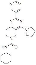 2-PYRIDIN-3-YL-4-PYRROLIDIN-1-YL-7,8-DIHYDRO-5H-PYRIDO[4,3-D]PYRIMIDINE-6-CARBOXYLIC ACID CYCLOHEXYLAMIDE Struktur